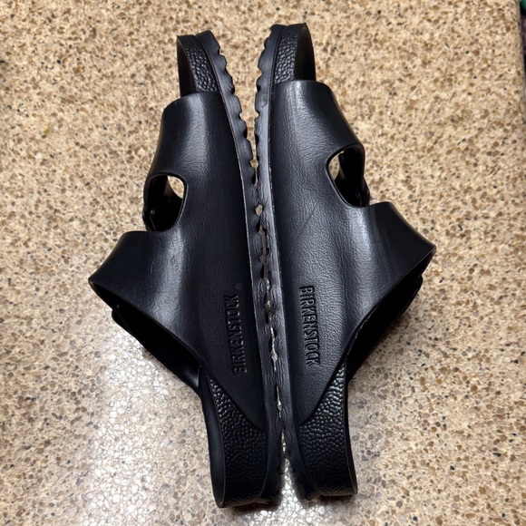 Birkenstock Arizona Black Rubber Sandals - Picture 7 of 9